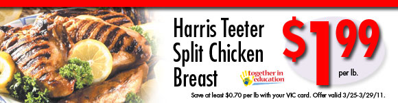 Harris Teeter Split Chicken Breast - 1.99 per .lb!